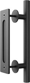 img 4 attached to ELICIT Barn Door Handle Black: Sleek and Functional Design for Easy Door Access