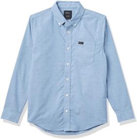 img 4 attached to 👕 RVCA Stretch Sleeve Button Boys' Tops, Tees & Shirts