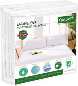 img 4 attached to 🌬️ Cooling Waterproof Twin Mattress Cover - Bamboo Mattress Protector Pad - Fitted Bed Cover with Deep Pocket - Breathable Noiseless Twin Size Mattress Protector