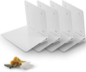 img 4 attached to Invisible Floating Bookshelf: CRIZTA 4pcs Heavy Duty Wall Mounted Book Organizer - Metal Shelves Holder for Books (White)