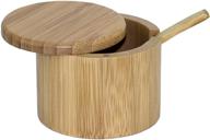 📦 bamboo salt box with spoon: organize your seasonings with the totally bamboo little dipper logo