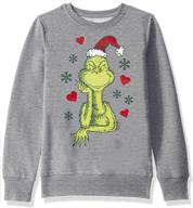 dr seuss christmas sweatshirt: girls' active clothing with presents logo