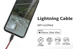 img 2 attached to 🔌 Ultimate MFi Certified 5 Pack Phone Charger Lighting Cable Set: Fast Data Sync & Transfer Cord for Phone Xs/Max/XR/X/8/8 Plus/7/6/5/SE/Pad and More - 3/3/6/6/10 ft Lengths