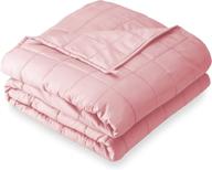 👧 bare home weighted blanket for kids - 10lb (40"x60") - all-natural 100% cotton - premium heavy blanket with nontoxic glass beads - light pink (40"x60") logo