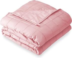 img 4 attached to 👧 Bare Home Weighted Blanket for Kids - 10lb (40"x60") - All-Natural 100% Cotton - Premium Heavy Blanket with Nontoxic Glass Beads - Light Pink (40"x60")