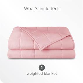 img 2 attached to 👧 Bare Home Weighted Blanket for Kids - 10lb (40"x60") - All-Natural 100% Cotton - Premium Heavy Blanket with Nontoxic Glass Beads - Light Pink (40"x60")