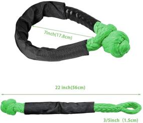 img 1 attached to SAMLIGHTING Green Synthetic Soft Shackle Rope 1/2 Inch X 22 Inch (38