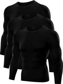 img 4 attached to Neleus Performance Compression Sport Running Long Sleeve T-Shirt for Men