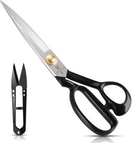 img 4 attached to 🧵 Professional 9 Inch Sewing Scissors for Dressmaking - Heavy Duty Fabric Shears for Tailors, Upholstery, and Crafting