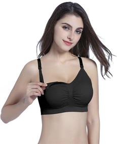 img 1 attached to 🤱 Suekaphin 2PACK Nursing Bra - Wireless, Comfortable Women's Sleep & Maternity Bra for Breastfeeding