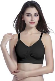 img 2 attached to 🤱 Suekaphin 2PACK Nursing Bra - Wireless, Comfortable Women's Sleep & Maternity Bra for Breastfeeding