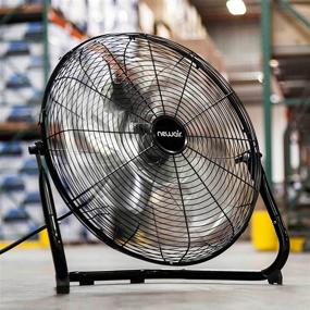 img 2 attached to 🌀 NewAir WindPro18F: High-Velocity Industrial Shop Floor Fan with 3000 CFM - 18 Inch, 3 Speed Settings, Portable and Black