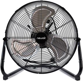 img 4 attached to 🌀 NewAir WindPro18F: High-Velocity Industrial Shop Floor Fan with 3000 CFM - 18 Inch, 3 Speed Settings, Portable and Black