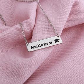 img 1 attached to 🐻 Zuo Bao Auntie Bear Necklace: Birthstone Aunt Bear Gift for Her - Perfect Family Jewelry and Birthday Gift