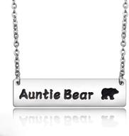 🐻 zuo bao auntie bear necklace: birthstone aunt bear gift for her - perfect family jewelry and birthday gift logo