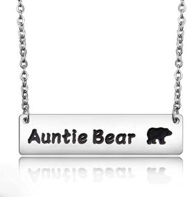 img 4 attached to 🐻 Zuo Bao Auntie Bear Necklace: Birthstone Aunt Bear Gift for Her - Perfect Family Jewelry and Birthday Gift