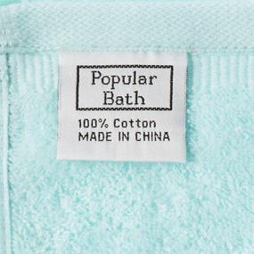 img 2 attached to 🛀 Top-Rated Aqua 3-Piece Bath Towel Set: Popular Bath 705966 Avantie Collection