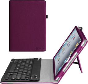 img 4 attached to 🔮 Fintie Keyboard Case for iPad 2 3 4 (Old Model) - Slim Folio Bluetooth Keyboard Cover for Apple iPad 4th Generation, iPad 3 & iPad 2, Purple