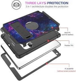 img 2 attached to YINLAI IPad Mini 5 Case IPad Mini 4 Case 3 In 1 Kickstand Shockproof Heavy Duty Full Body Protective Hybrid Hard Tablet Cover Case For IPad Mini 5Th Generation 2019/Mini 4 7