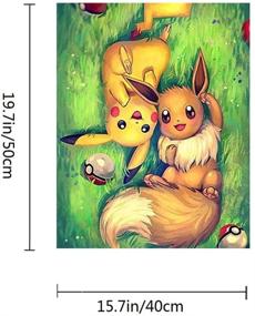 img 1 attached to 🎨 ACANDYL Набор для рисования по номерам Pokemon DIY для детей и взрослых - Акриловая картина на холсте по номерам, ремесла и поделки для украшения стены дома - Рисование по номерам Pikachu 16x20 дюймов