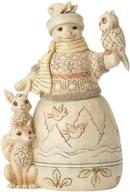 🦉 enesco jim shore woodland snowman with owl from heartwood creek логотип