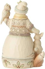 img 3 attached to 🦉 Enesco Jim Shore Woodland Snowman with Owl from Heartwood Creek