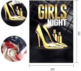 img 2 attached to 🌟 Golden Dance Shoes Perfume Girl Night Theme Party Photo Studio Booth Background (5x7ft) - Carnival Night