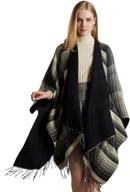 qbsm womens poncho cardigan blanket logo