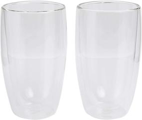 img 3 attached to 🥛 Bodum Pavina Glass 15 Ounces - Set of 2: Clear, Double-Wall Insulate Glass