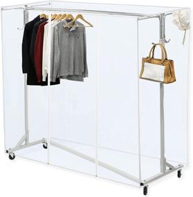 img 2 attached to 👕 Optimized Cover and Tube Bracket for SimpleHouseware Z-Base Garment Rack (Excludes Garment Rack)