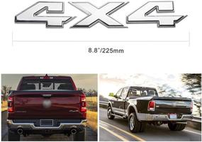 img 4 attached to 🔧 8.8 Inch Silver 4X4 Emblem Badge Sticker for Ford Dodge Ram 1500 2500 3500 - Enhanced SEO
