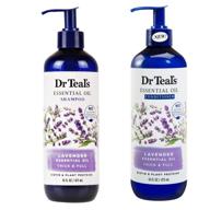 🌿 revitalize your hair with dr teals lavender & essential oils shampoo and conditioner - get thicker, fuller hair! logo