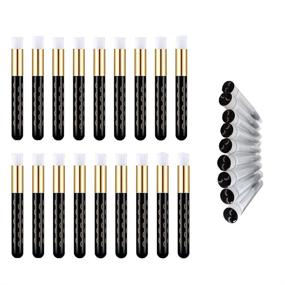 img 4 attached to 20 Pieces Lash Cleansing Brush Set with Peel Off Blackhead Brush and Lash Shampoo Brushes - BLACK