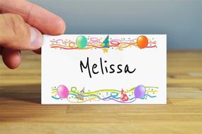 img 2 attached to 🎈 25 Happy Birthday Table Tent Place Cards with Balloons & Confetti Design - Stonehouse Collection Guest Seating Name Cards - Party Table Tents for Easy Organization