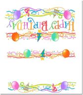 🎈 25 happy birthday table tent place cards with balloons & confetti design - stonehouse collection guest seating name cards - party table tents for easy organization logo