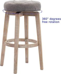 img 2 attached to Chairus Counter Barstool Upholstered Distressed
