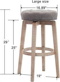 img 3 attached to Chairus Counter Barstool Upholstered Distressed