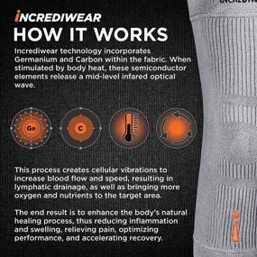 img 3 attached to 🦵 Incrediwear Ankle Sleeve - Joint Pain, Swelling & Inflammation Ankle Brace for Women and Men - Support for Workout, Running, and Joint Pain Relief (Grey, Small/Medium)