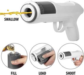 img 3 attached to 🍻 Alcohol Shot Gun: Load, Aim, Shoot, and Sip! Epic Shot Party Accessory - Holds 1.5 Ounces - White