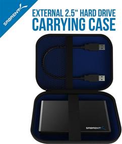 img 2 attached to 📦 Sabrent Shockproof Hard Drive Carrying Case Pouch - Perfect for 2.5-inch External Hard Drives (EC-CASE)