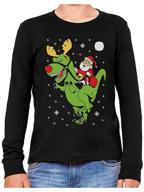 🦖 t-rex santa christmas sweater sweatshirt - boys' clothes, fashion hoodies & sweatshirts logo