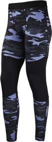img 4 attached to HOTSKON Compression Running Workout Leggings Sports & Fitness for Australian Rules Football