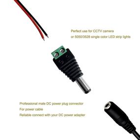 img 2 attached to 💡 12V DC Power Jack Adapter Connector for Led Strip CCTV Camera - Set of 10 Male and 10 Female Connectors