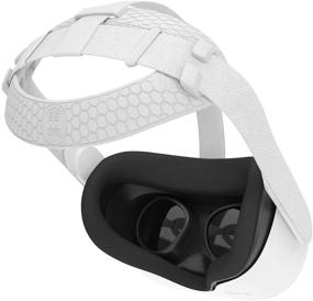 img 4 attached to 🔳 Gray AMVR Head Back Padding - TPU Pad Accessories for Oculus Quest 2 Headset: Enhancing Comfort with Gravity Pressure Balance Cushion