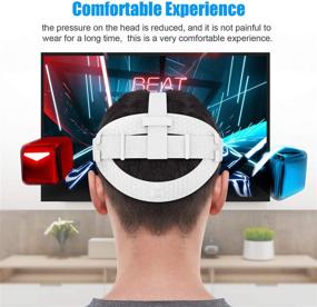 img 2 attached to 🔳 Gray AMVR Head Back Padding - TPU Pad Accessories for Oculus Quest 2 Headset: Enhancing Comfort with Gravity Pressure Balance Cushion