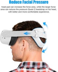 img 3 attached to 🔳 Gray AMVR Head Back Padding - TPU Pad Accessories for Oculus Quest 2 Headset: Enhancing Comfort with Gravity Pressure Balance Cushion