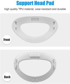 img 1 attached to 🔳 Gray AMVR Head Back Padding - TPU Pad Accessories for Oculus Quest 2 Headset: Enhancing Comfort with Gravity Pressure Balance Cushion