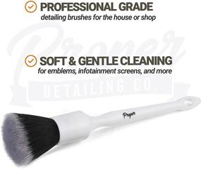 img 3 attached to 🚗 PROPER DETAILING CO. Car Detailing Brush Set: Ultra Soft Brushes for Cleaning Interior or Exterior, Leather Seats, Emblems, Touch Screens, and More!