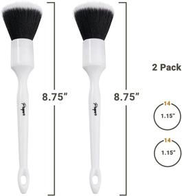 img 1 attached to 🚗 PROPER DETAILING CO. Car Detailing Brush Set: Ultra Soft Brushes for Cleaning Interior or Exterior, Leather Seats, Emblems, Touch Screens, and More!