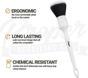 img 2 attached to 🚗 PROPER DETAILING CO. Car Detailing Brush Set: Ultra Soft Brushes for Cleaning Interior or Exterior, Leather Seats, Emblems, Touch Screens, and More!